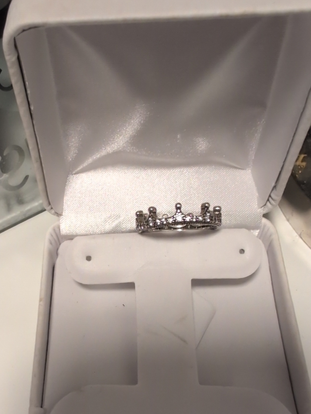 Silver-tone Crown Stackable Ring - Women's Jewelry